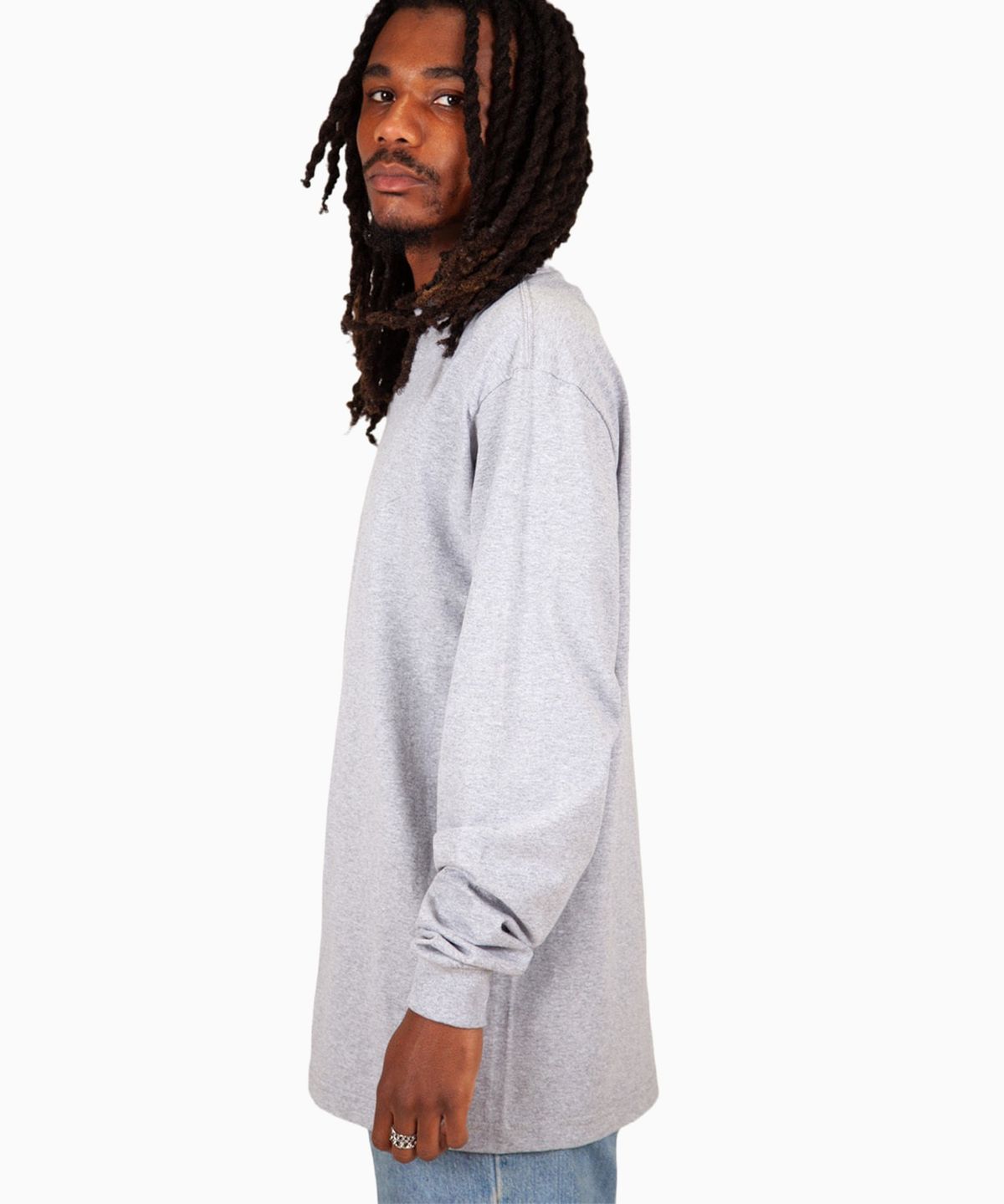 샤카웨어(SHAKA WEAR) 7.5oz 맥스 헤비웨이트 롱슬리브 Heather Gray