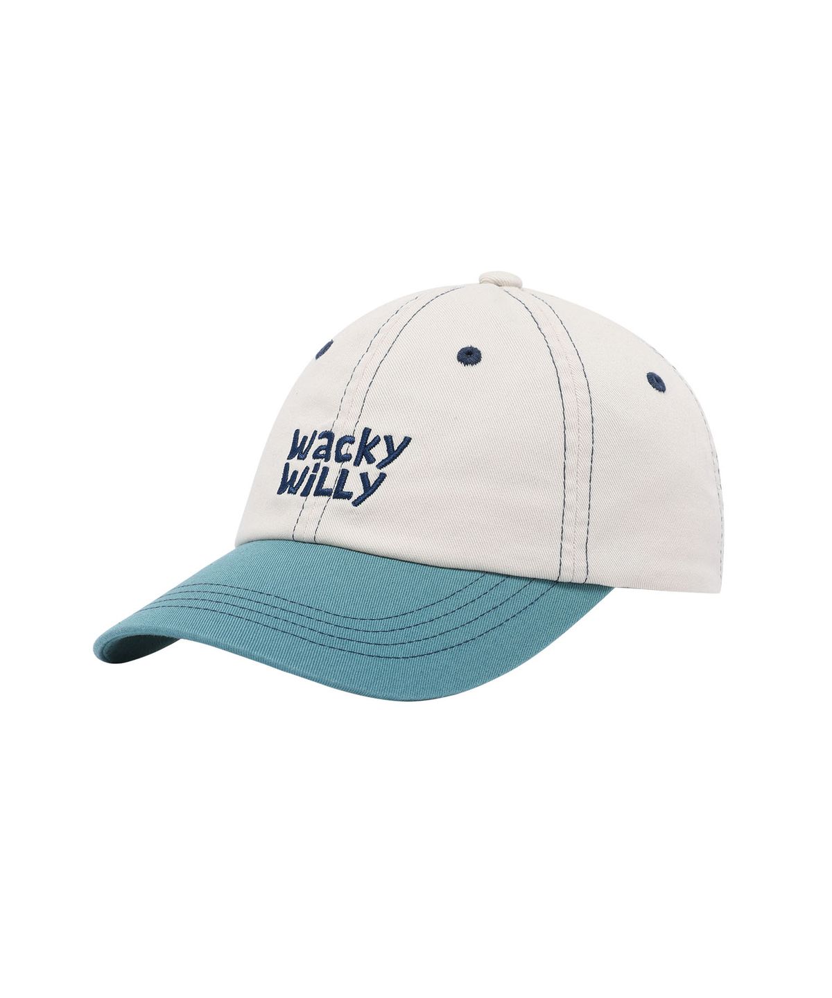 와키윌리(WACKY WILLY) 타이포 배색 볼캡 아이보리