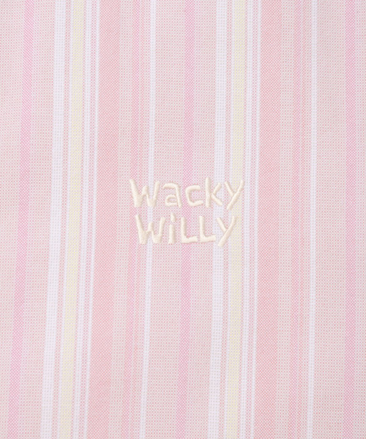 와키윌리(WACKY WILLY) 옥스포드 스트라이프 셔츠 핑크