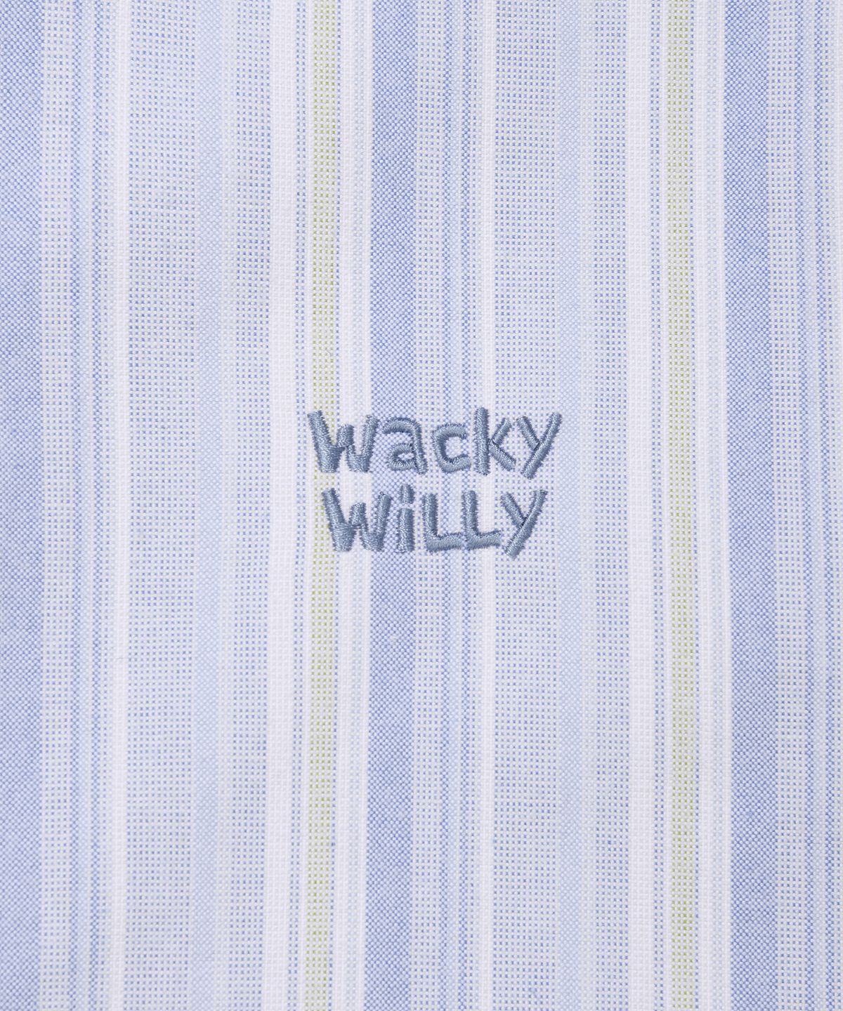 와키윌리(WACKY WILLY) 옥스포드 스트라이프 셔츠 블루