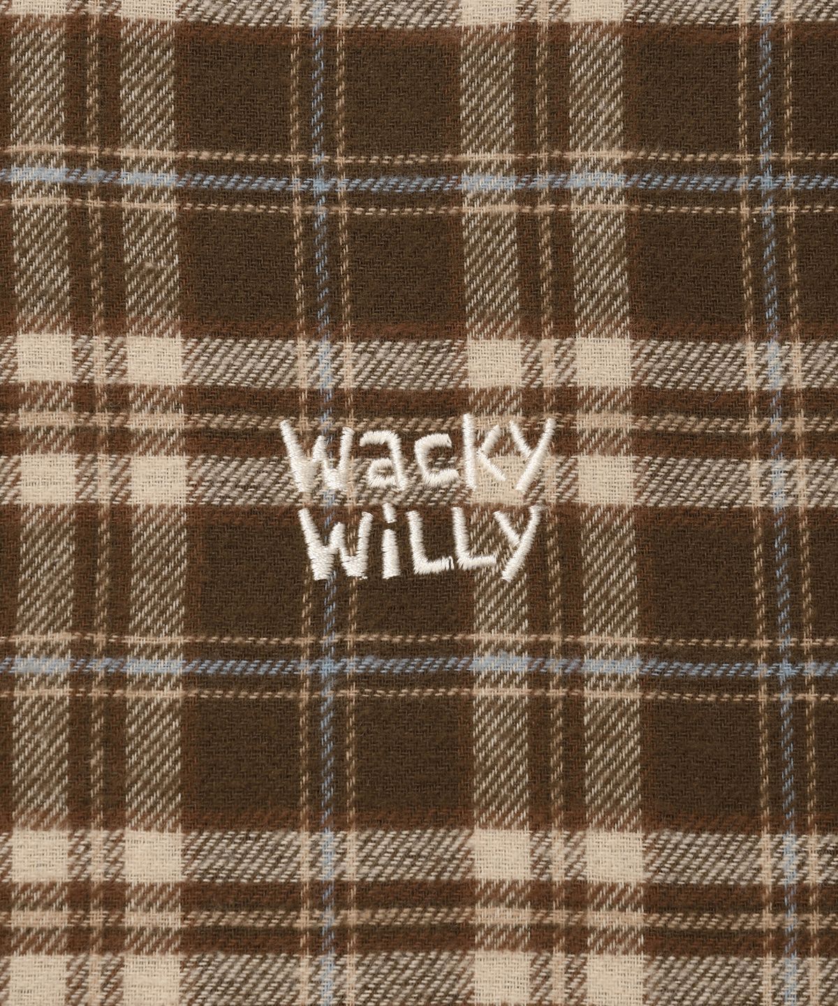 와키윌리(WACKY WILLY) 플라넬 빅 체크 셔츠 베이지