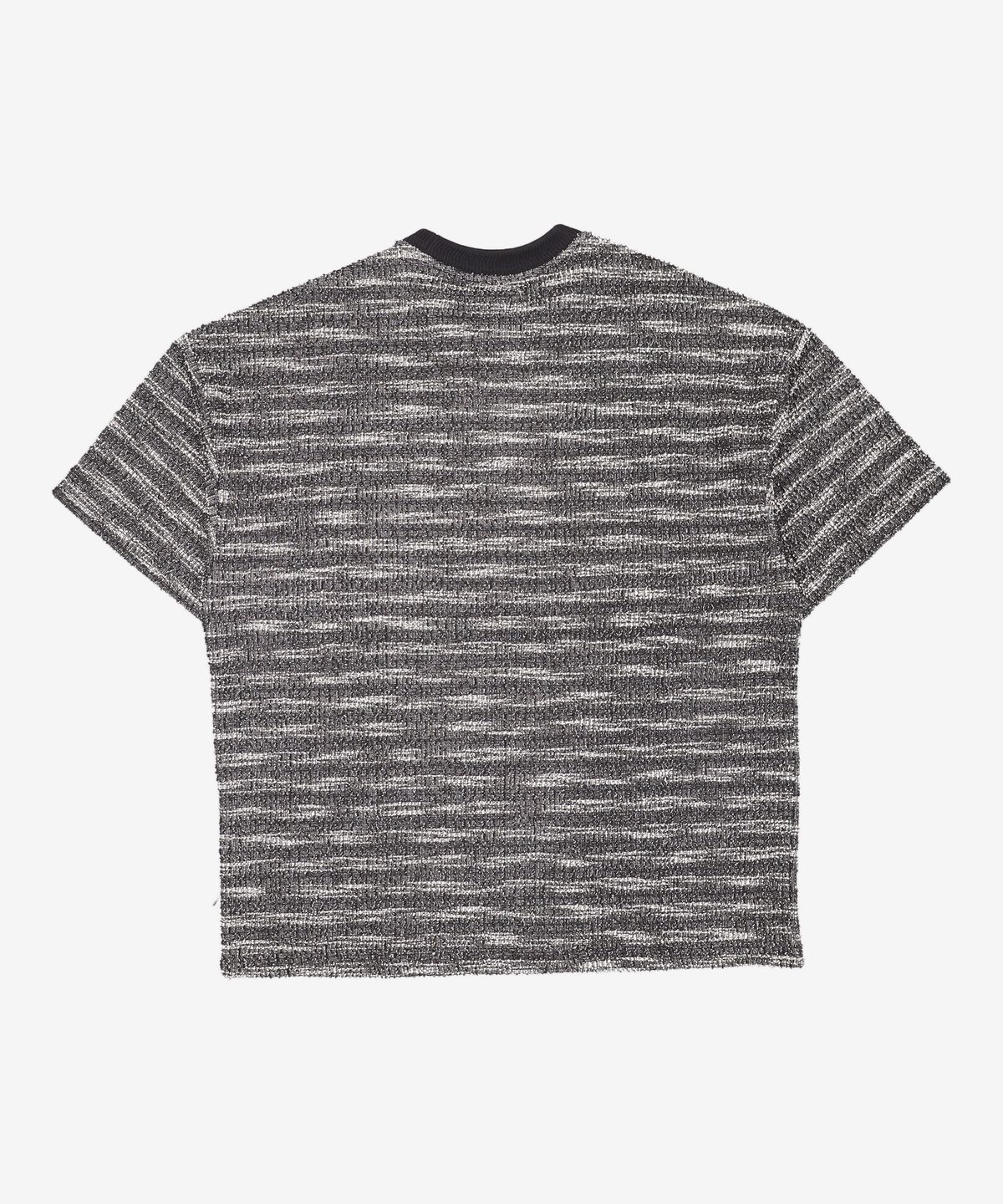 메종미네드(MAISON MINED) [2STYLE] MIXED BOUCLE KNIT HALF SLEEVE BLACK M