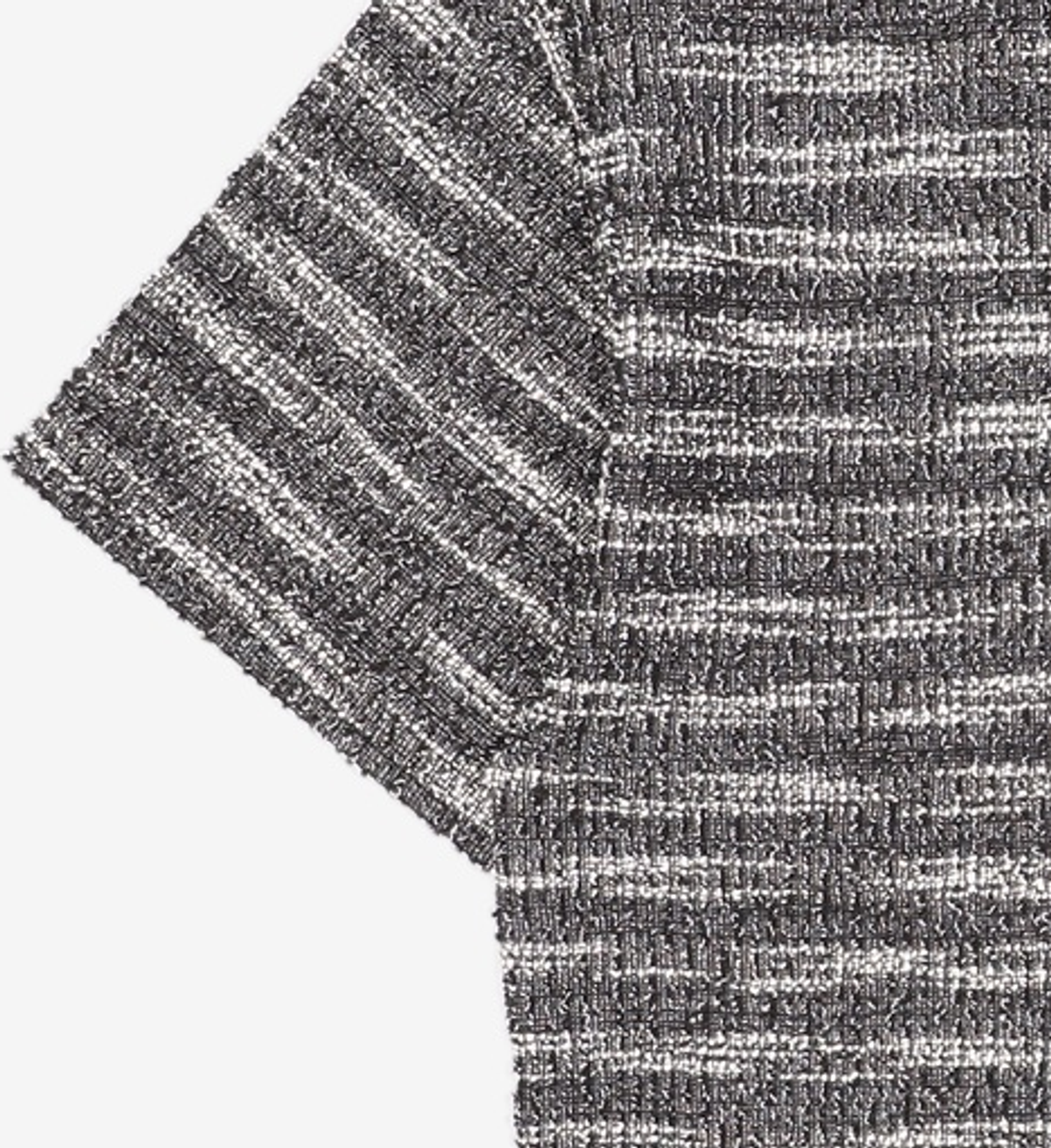 메종미네드(MAISON MINED) [2STYLE] MIXED BOUCLE KNIT HALF SLEEVE BLACK M