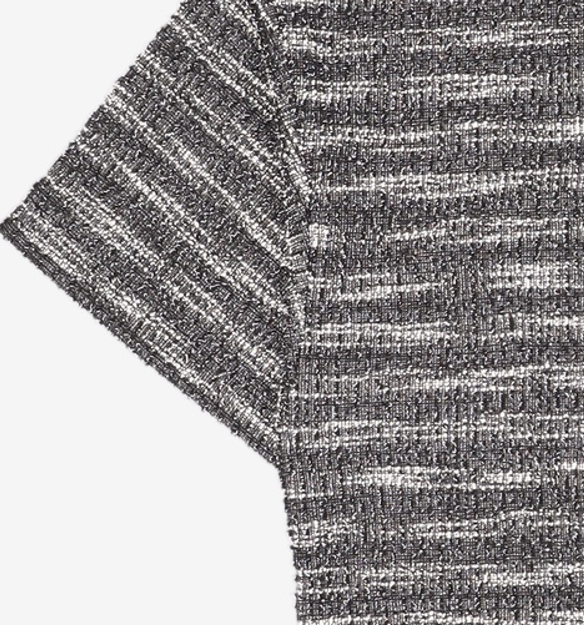 메종미네드(MAISON MINED) [2STYLE] MIXED BOUCLE KNIT HALF SLEEVE BLACK M