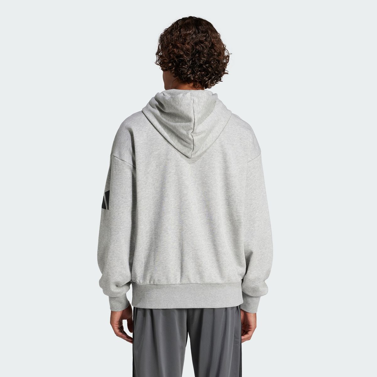 아디다스(ADIDAS) 에센셜 루즈 핏 3바 로고 프렌치 테리 후디 JF3591