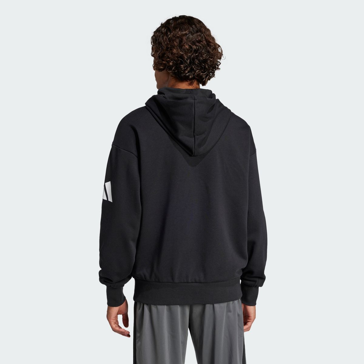 아디다스(ADIDAS) 에센셜 루즈 핏 3바 로고 프렌치 테리 후디 JF3587