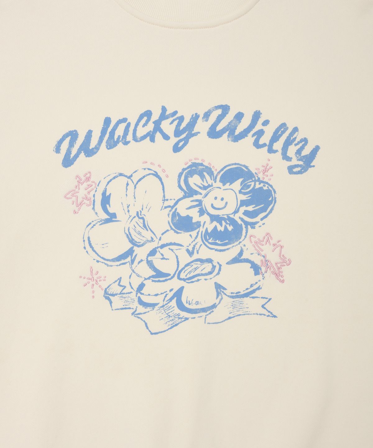 와키윌리(WACKY WILLY) 우먼스 빅릴리 그래픽 맨투맨 크림