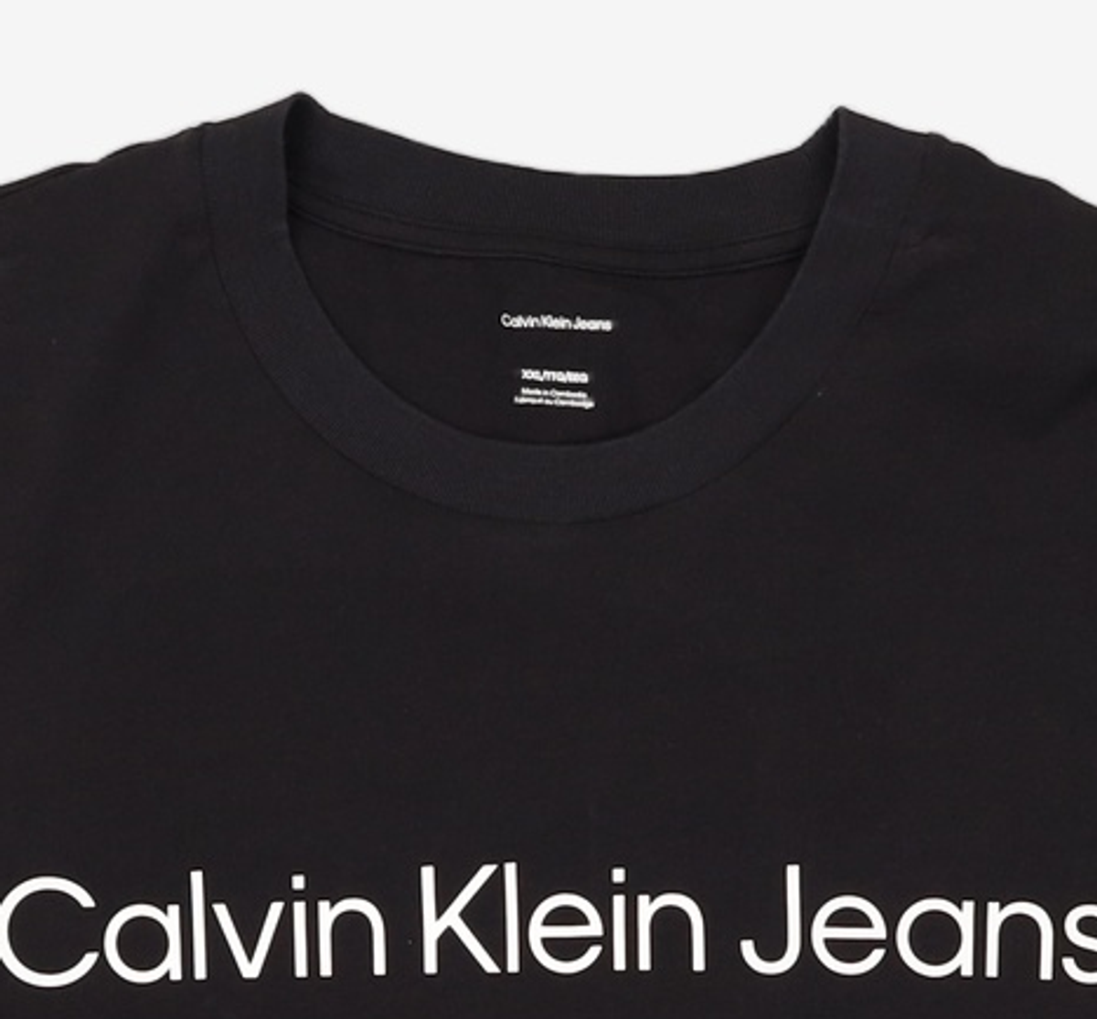 캘빈클라인 진(CALVIN KLEIN JEANS) 2color 남 레귤러핏 인스티튜셔널 로고 반팔 티셔츠 (화이트/블랙) 4RAB810 XXL