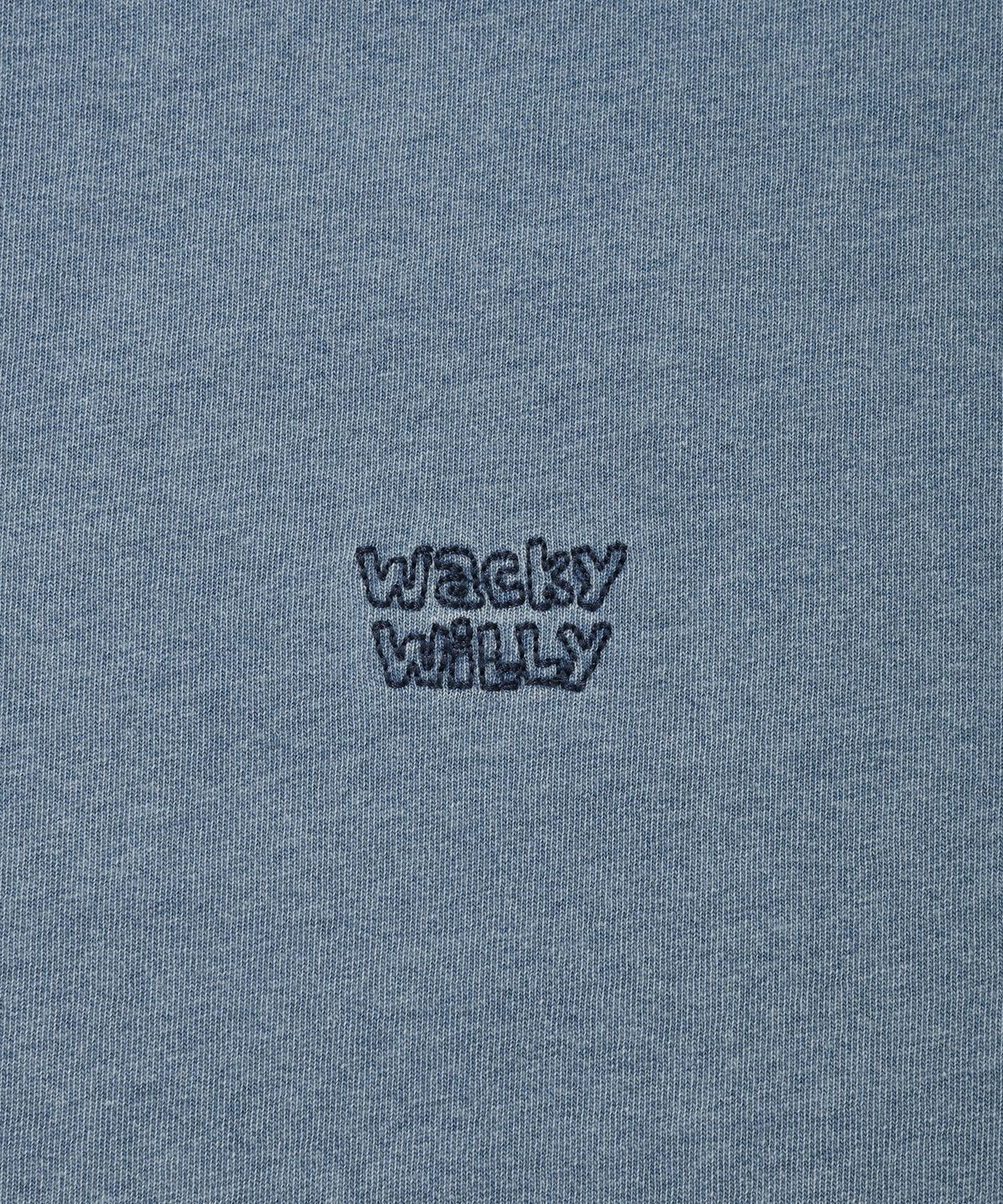 와키윌리(WACKY WILLY) 데님라이크 스몰 로고 반팔티셔츠 라이트 블루
