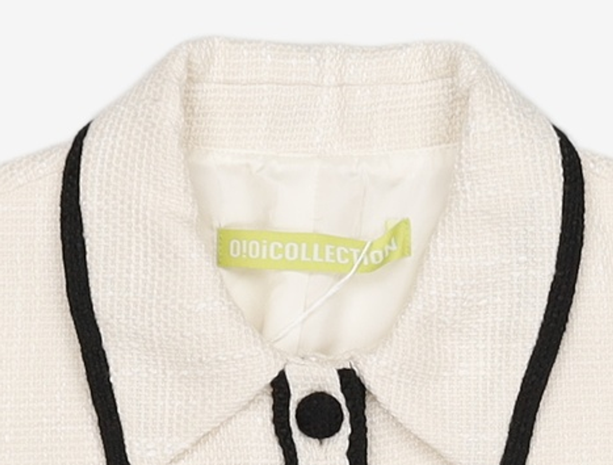 오아이오아이 컬렉션(OIOI COLLECTION) PUFF TWEED HALF JACKET [IVORY] FREE