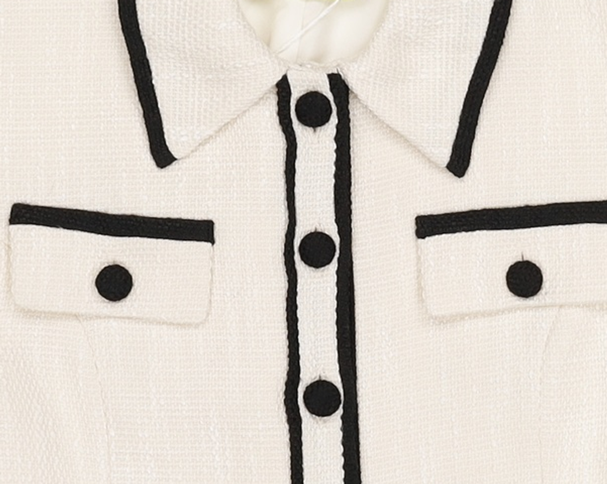 오아이오아이 컬렉션(OIOI COLLECTION) PUFF TWEED HALF JACKET [IVORY] FREE