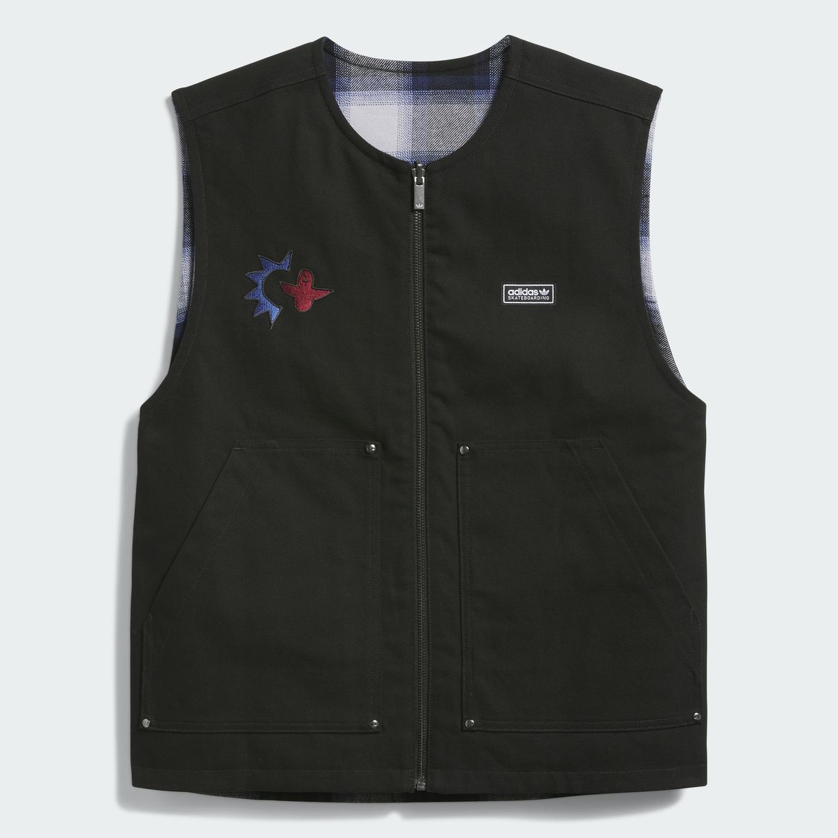 아디다스(ADIDAS) 스케이트보딩 x 마크 곤잘레스 플래드 리버서블 베스트 KQ6265