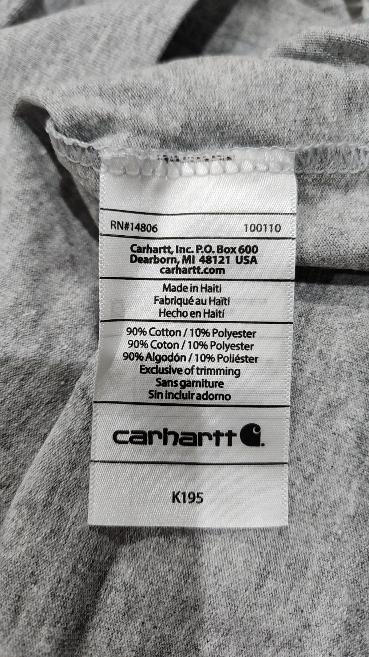 칼하트(CARHARTT) K195 시그니쳐 로고 반팔티 M