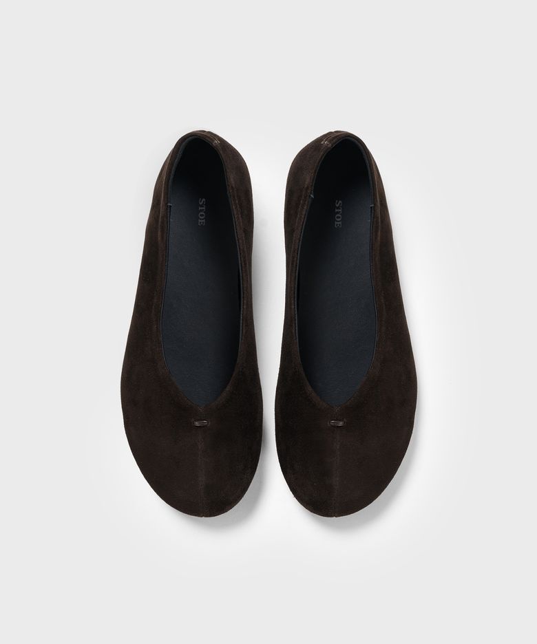 Maren Suede Flat_Brown (소가죽어퍼, 양가죽인솔) 마렌 스웨이드 플랫 브라운