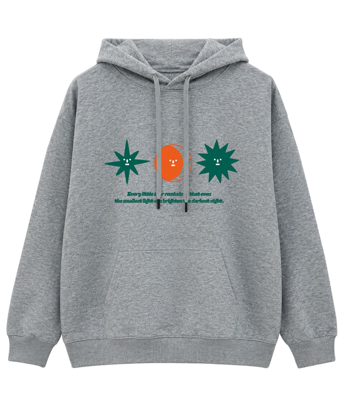 도톤(DOTON) COSMIC FRIENDS HOODIE (Charcoal)