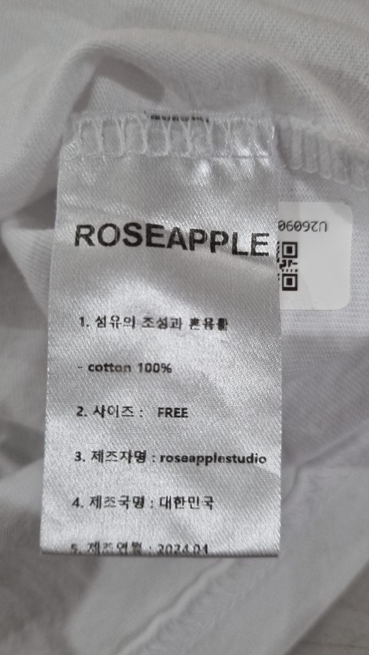로즈애플 스튜디오(ROSEAPPLE STUDIO) 반소매 티셔츠 XL