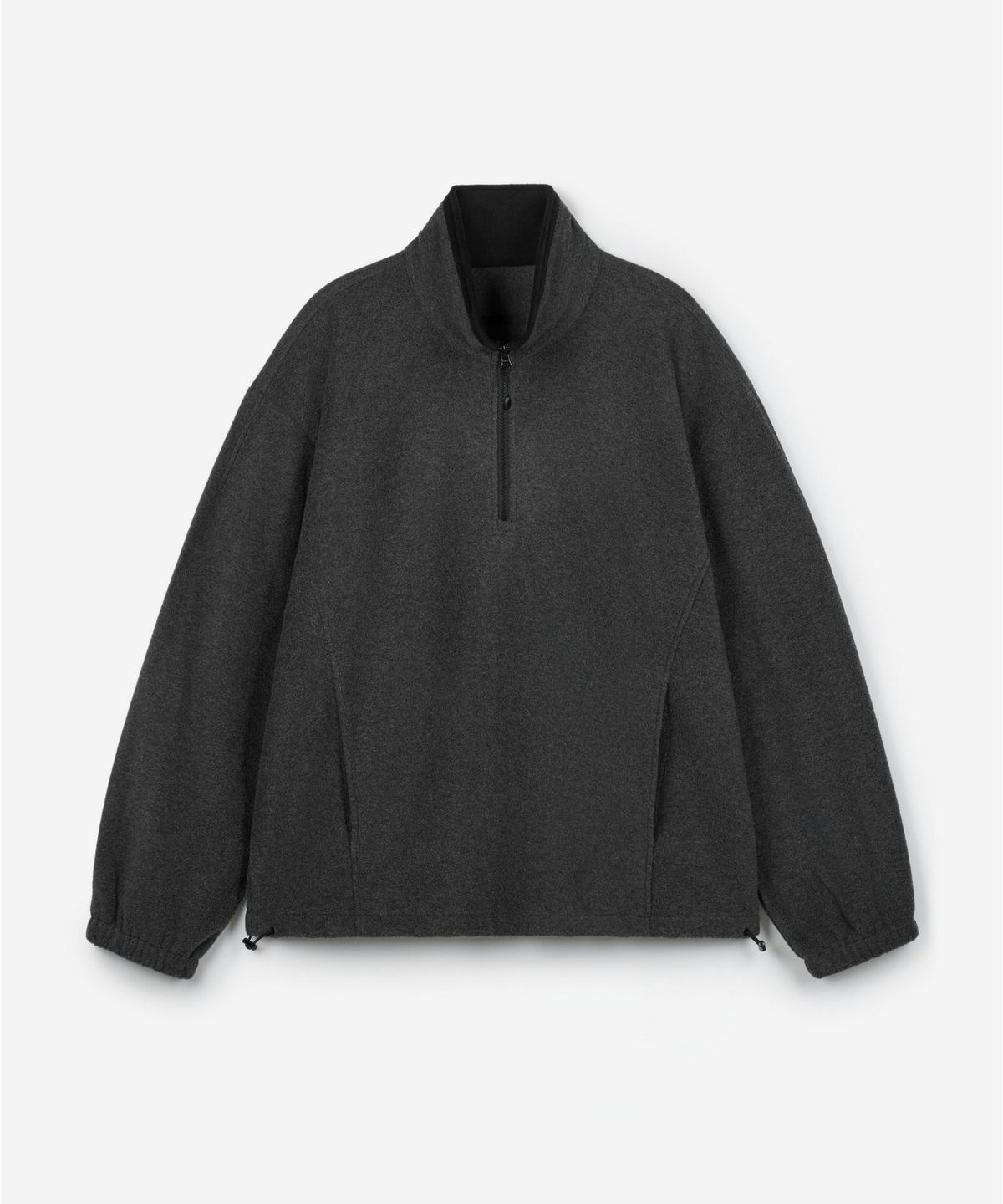 티엔지티 우먼(TNGT WOMAN) W Oversized Fleece Half Zip-Up (Dark Grey) TNTS6F100CG