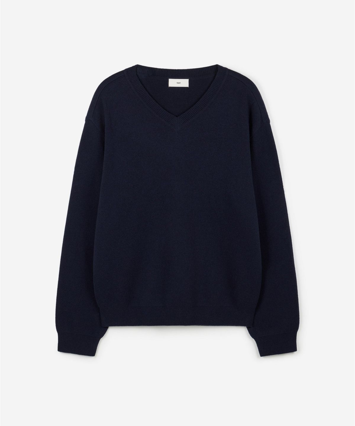 티엔지티 우먼(TNGT WOMAN) W Cashmere Blended V-Neck Knit Top (Navy) TNSW6F114N2