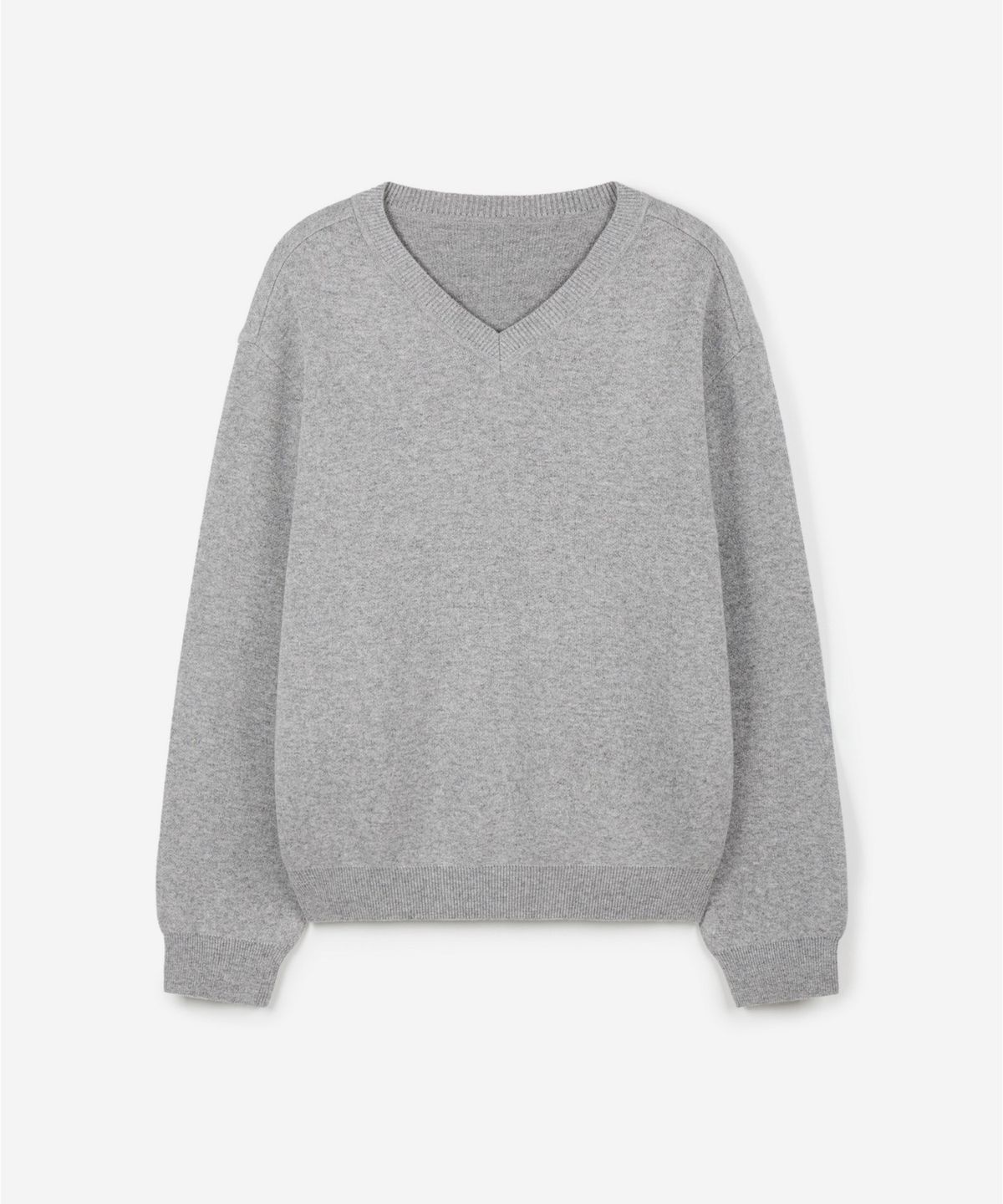 티엔지티 우먼(TNGT WOMAN) W Cashmere Blended V-Neck Knit Top (Grey) TNSW6F114G2