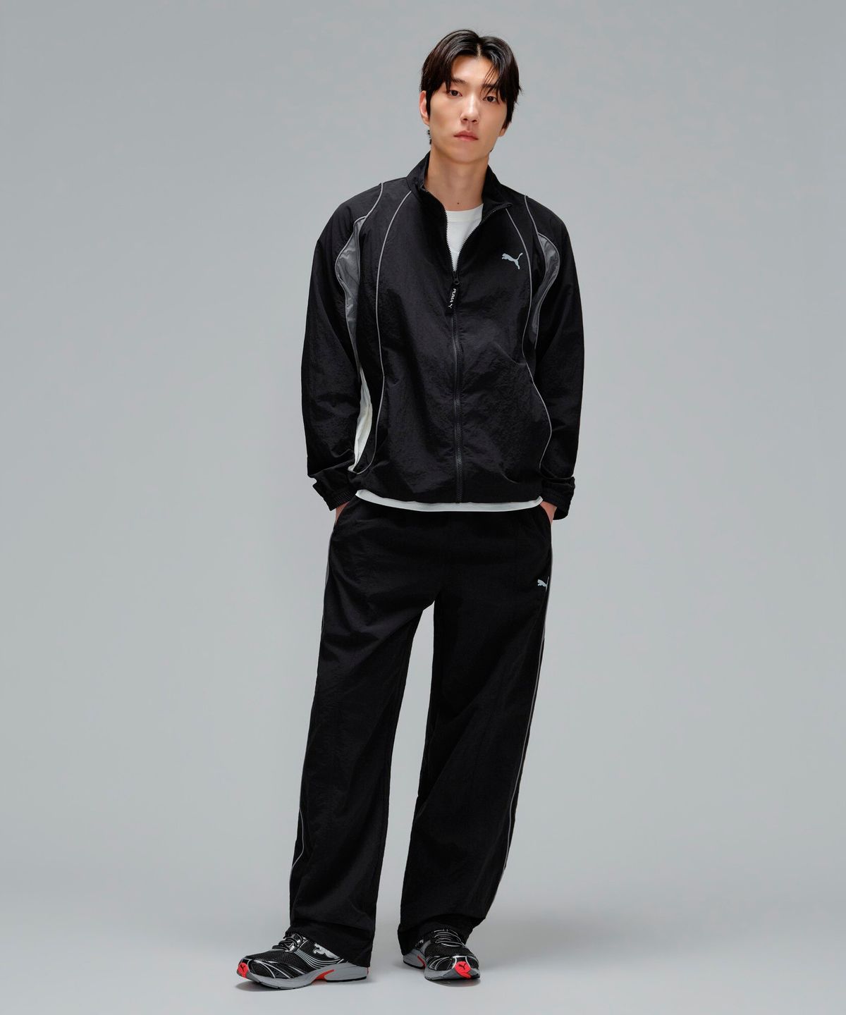 푸마(PUMA) 남성 컬러블럭 우븐 팬츠 M Colorblock Woven Pants (66146701)