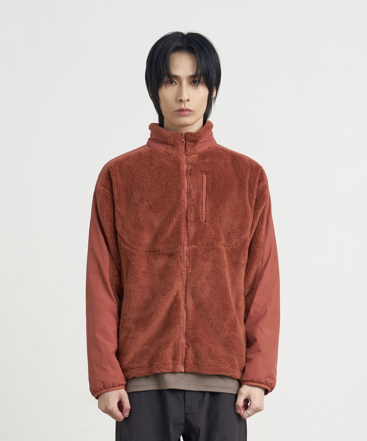 고요웨어(GOYOWEAR) 나일론 쉬어 플리스 자켓 (세디먼트)