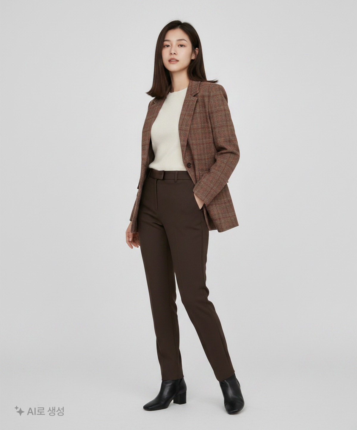 망고(MANGO) WOMAN 블레이저 GINA Dark Brown_37056718 S