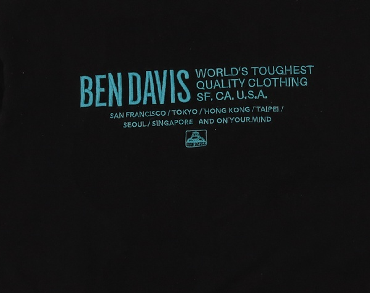 벤 데이비스(BEN DAVIS) 오리지널 자수 코튼 시티 스웨트 셔츠 블랙 L