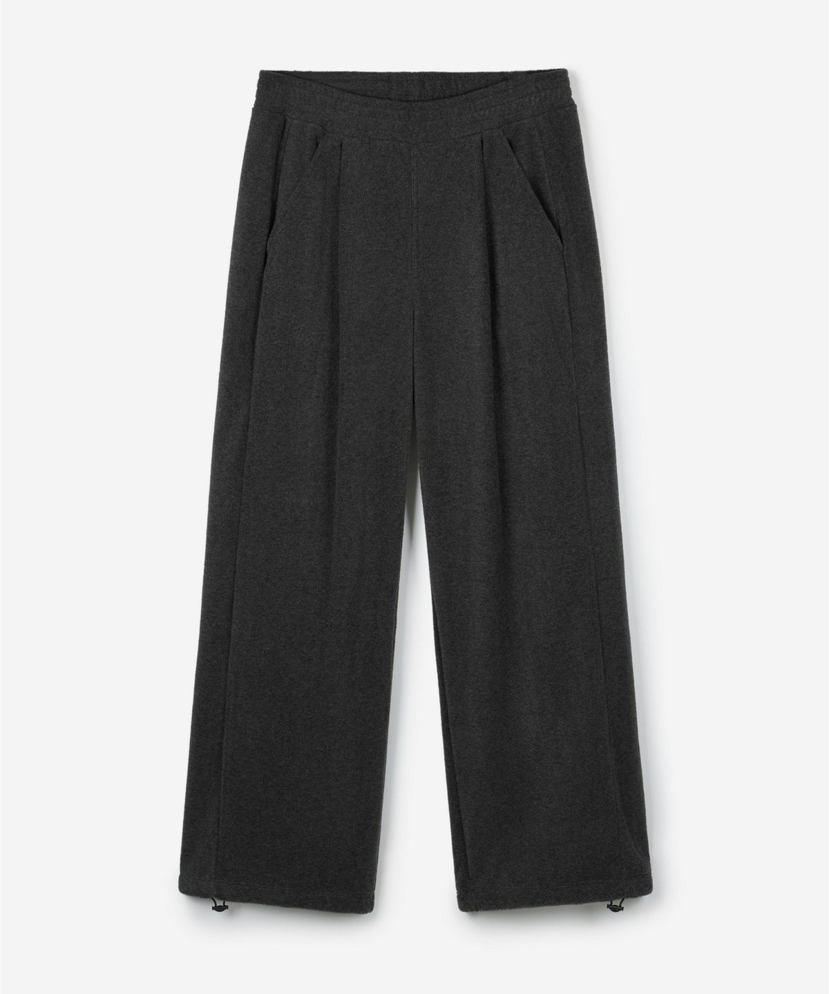 티엔지티 우먼(TNGT WOMAN) W Fleece Wide-Leg Pants (Dark Grey) TNPA6F112CG