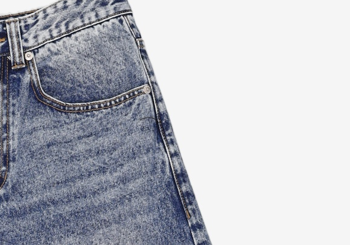 기철(KICHUL) BALLOON FIT DENIM PANTS (INDIGO GREEN WASHED) XS