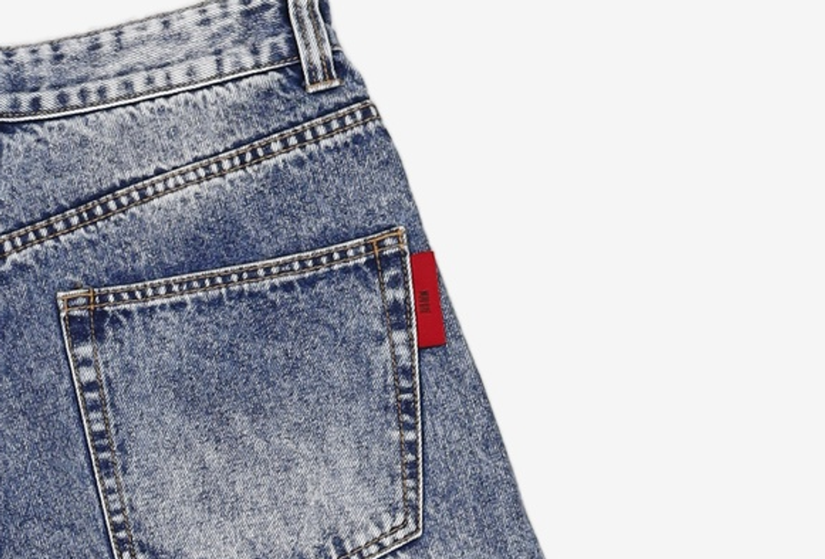 기철(KICHUL) BALLOON FIT DENIM PANTS (INDIGO GREEN WASHED) XS