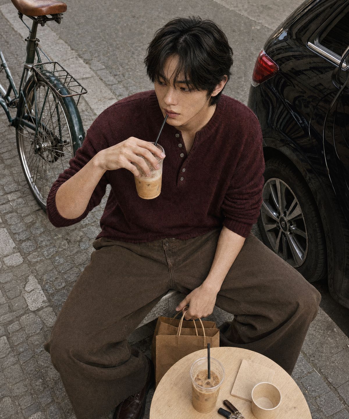 어널러코드(ANOLORCODE) 에센셜 크롭헨리넥니트 (5color)