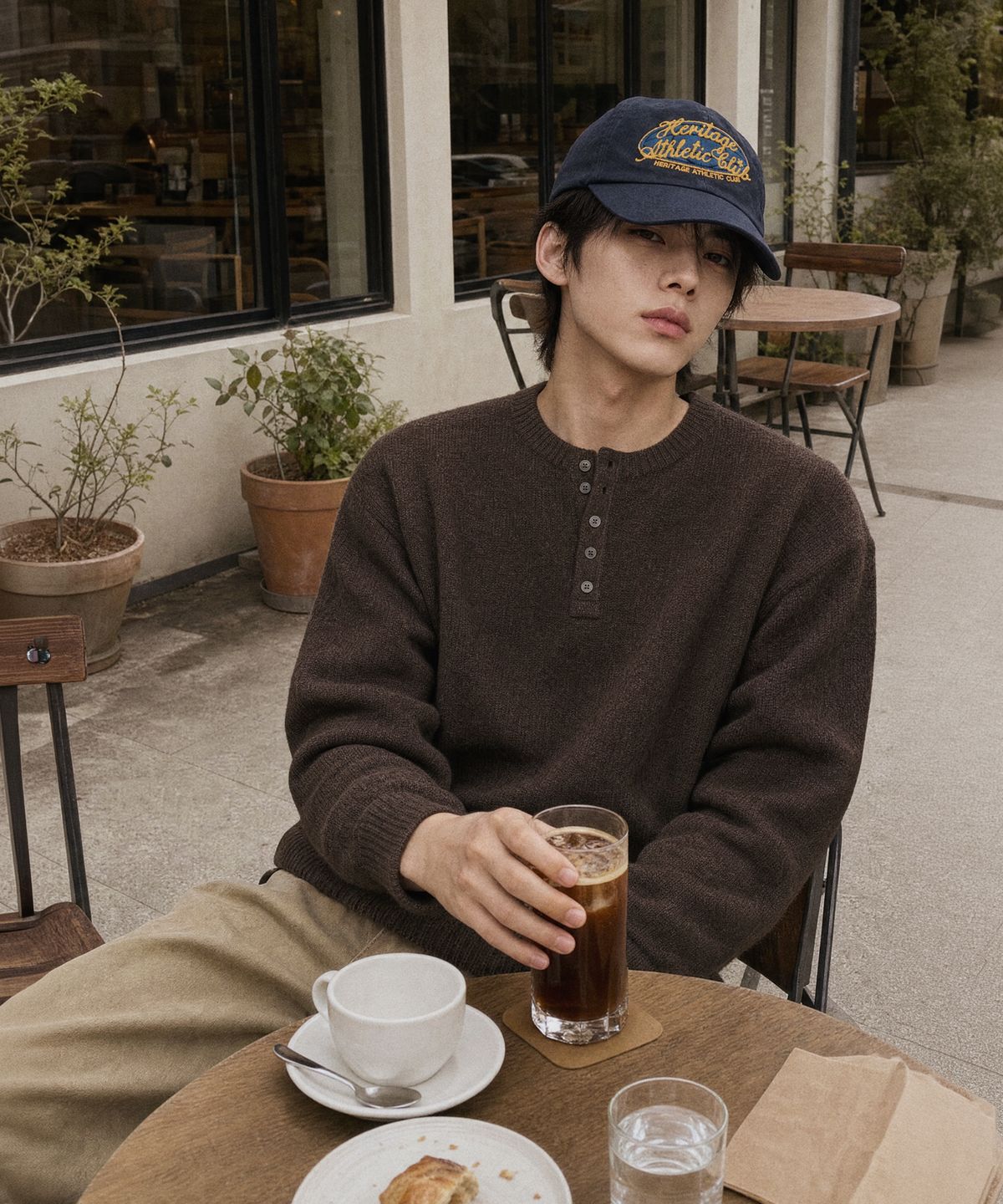 어널러코드(ANOLORCODE) 에센셜 크롭헨리넥니트 (5color)