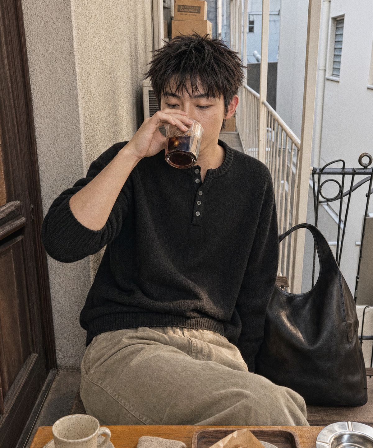 어널러코드(ANOLORCODE) 에센셜 크롭헨리넥니트 (5color)