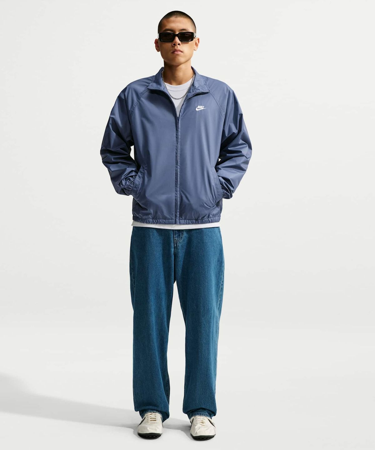 나이키(NIKE) 스포츠웨어 클럽 로스코 풀집 재킷 M - 디퓨즈드 블루:화이트 / HV1140-491