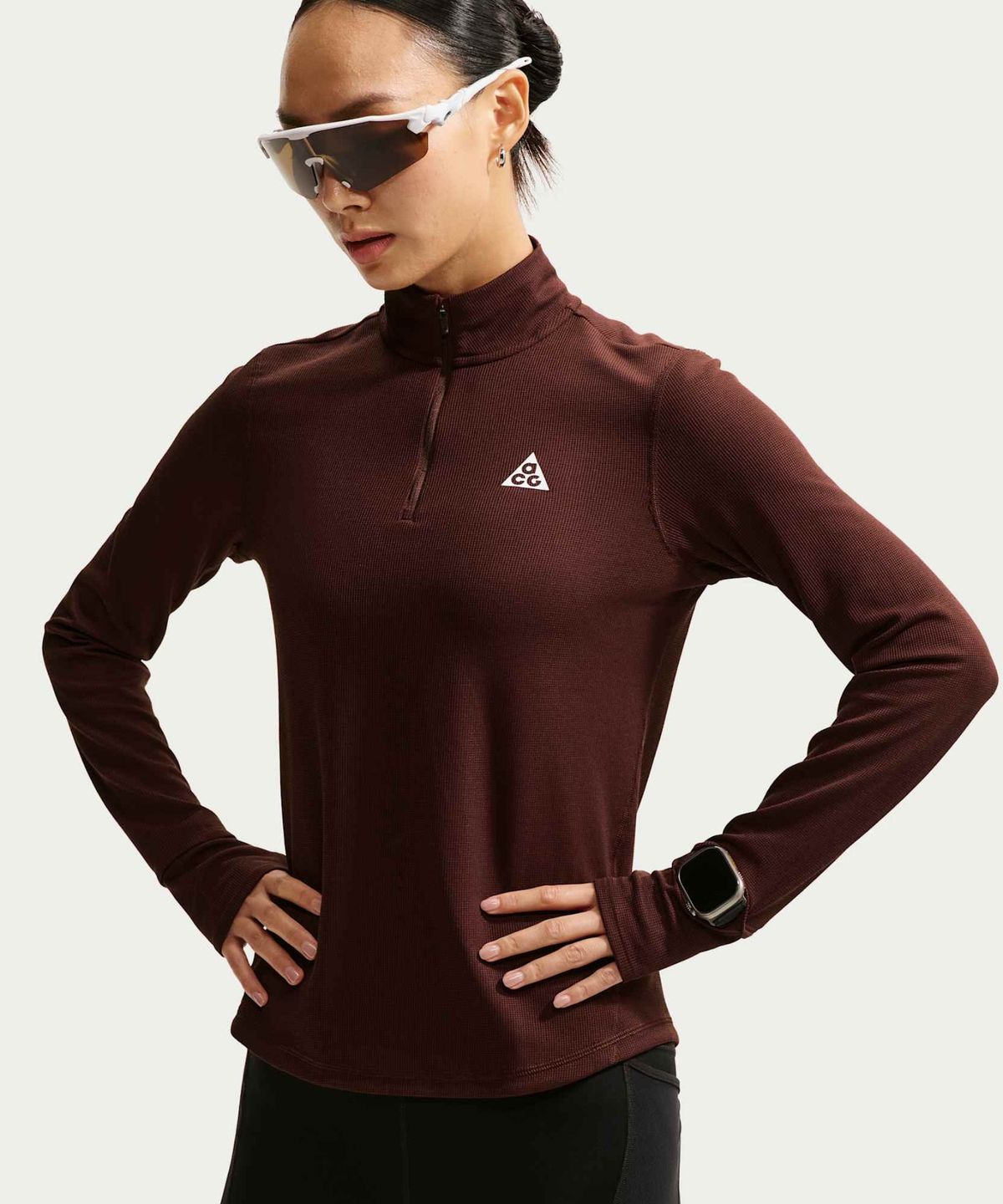 나이키(NIKE) ACG 드라이 핏 하프집 트레일 러닝 탑 W - 미스틱 데이츠:서밋 화이트 / IO9648-658