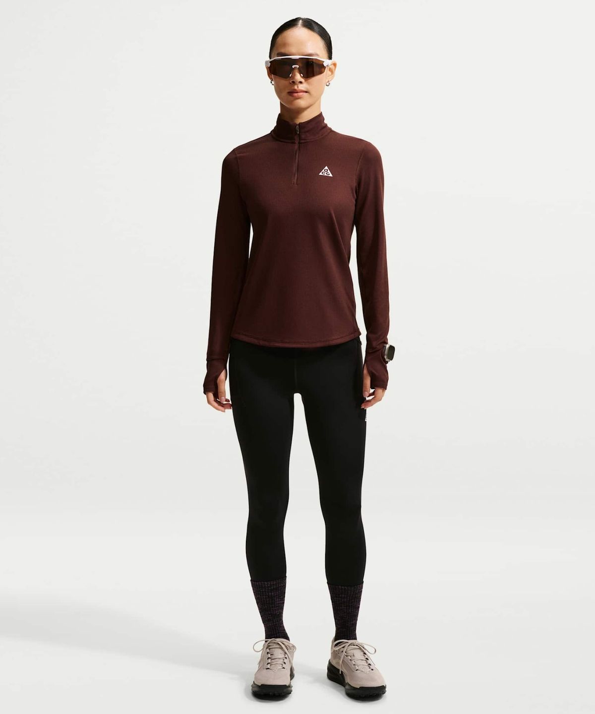 나이키(NIKE) ACG 드라이 핏 하프집 트레일 러닝 탑 W - 미스틱 데이츠:서밋 화이트 / IO9648-658