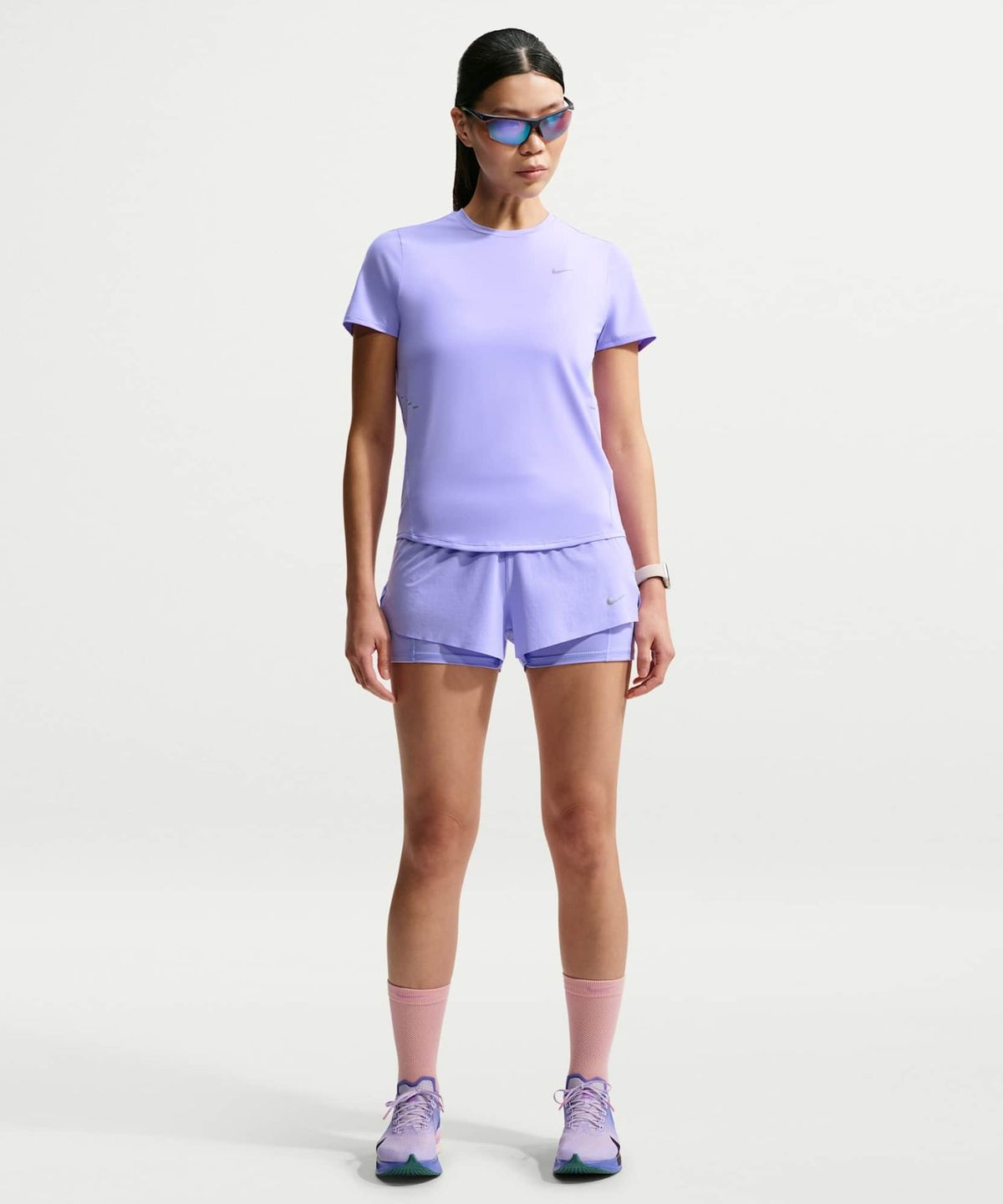 나이키(NIKE) 스위프트 드라이 핏 반소매 러닝 탑 W - 퍼플 펄스 / IU1053-580