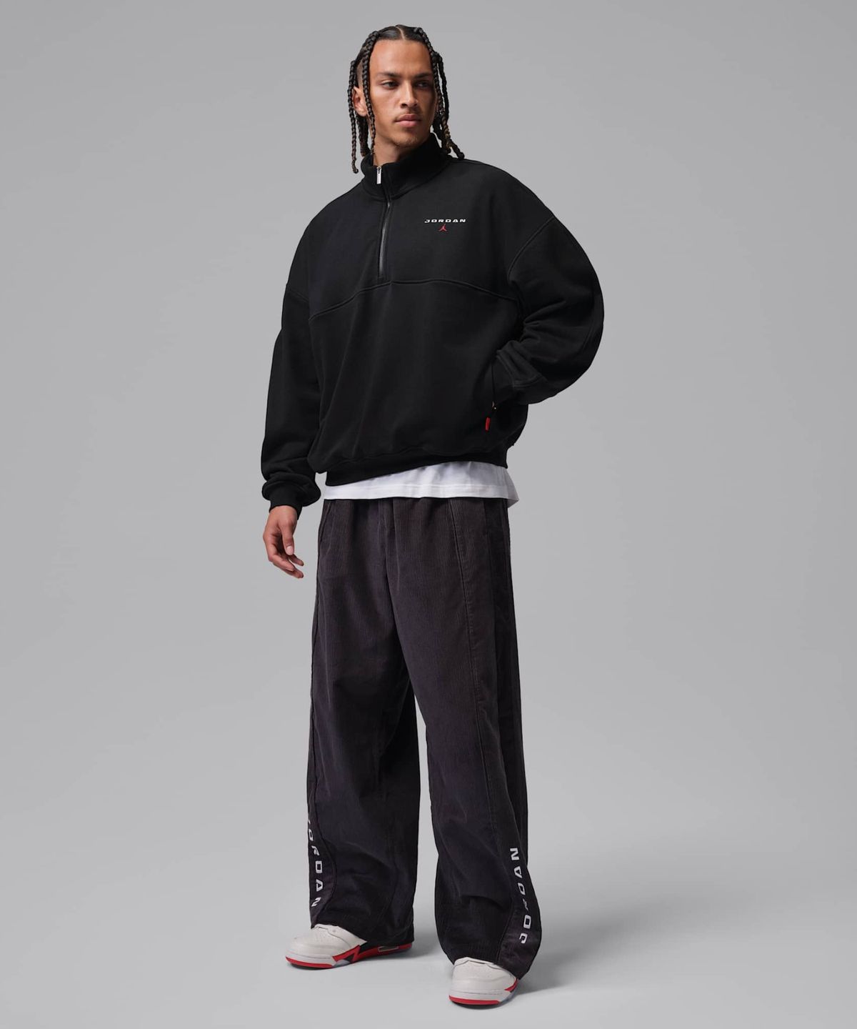 나이키(NIKE) 조던 플라이트 플리스 쿼터집 탑 M - 블랙 / IW6366-010
