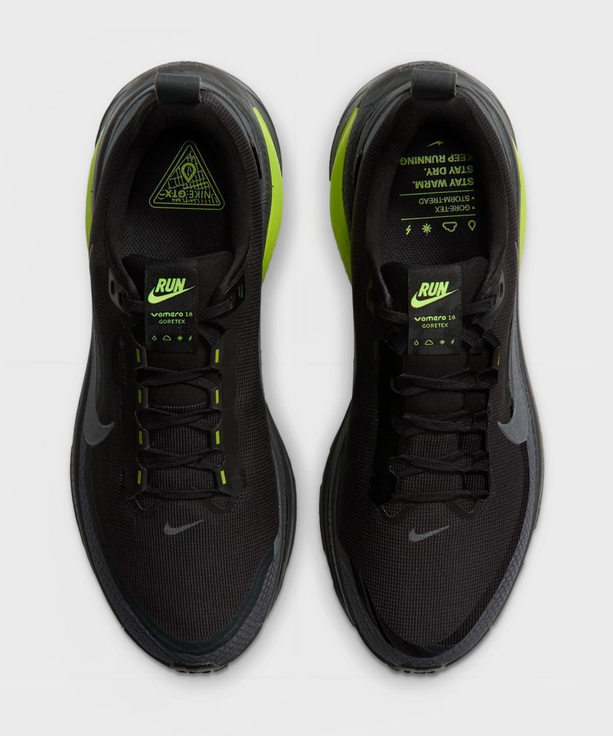 나이키(NIKE) 보메로 18 GORE-TEX M - 앤트러사이트:레몬 베넘:블랙 / HQ7001-005