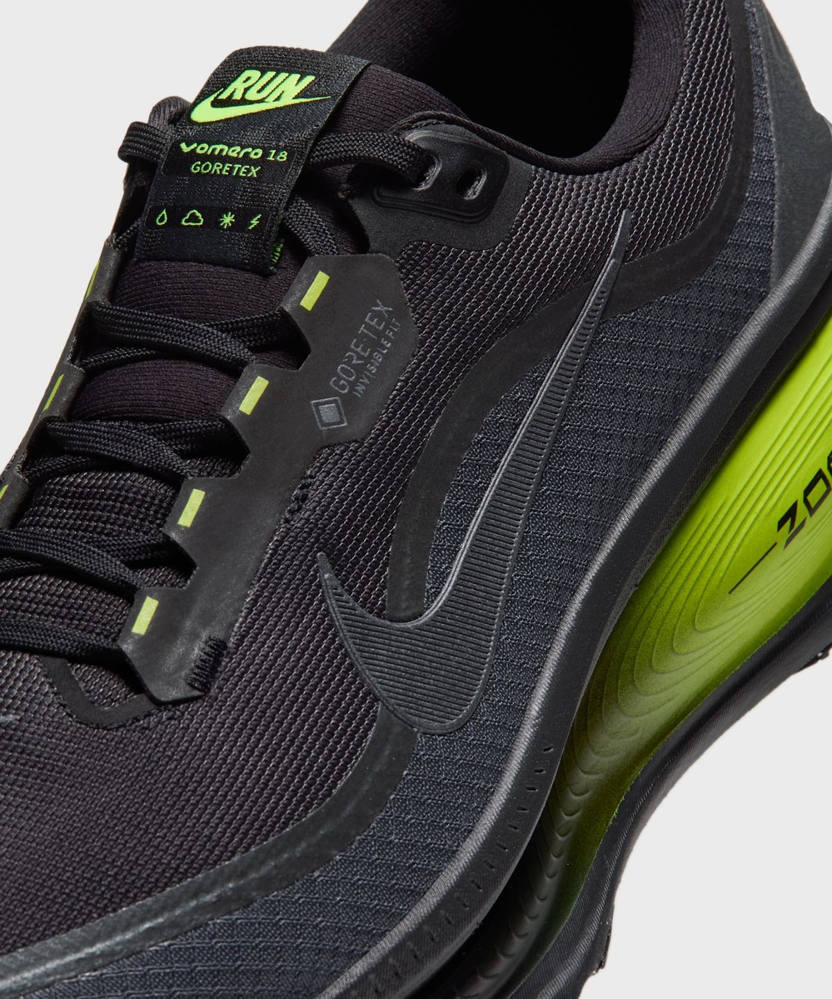 나이키(NIKE) 보메로 18 GORE-TEX M - 앤트러사이트:레몬 베넘:블랙 / HQ7001-005