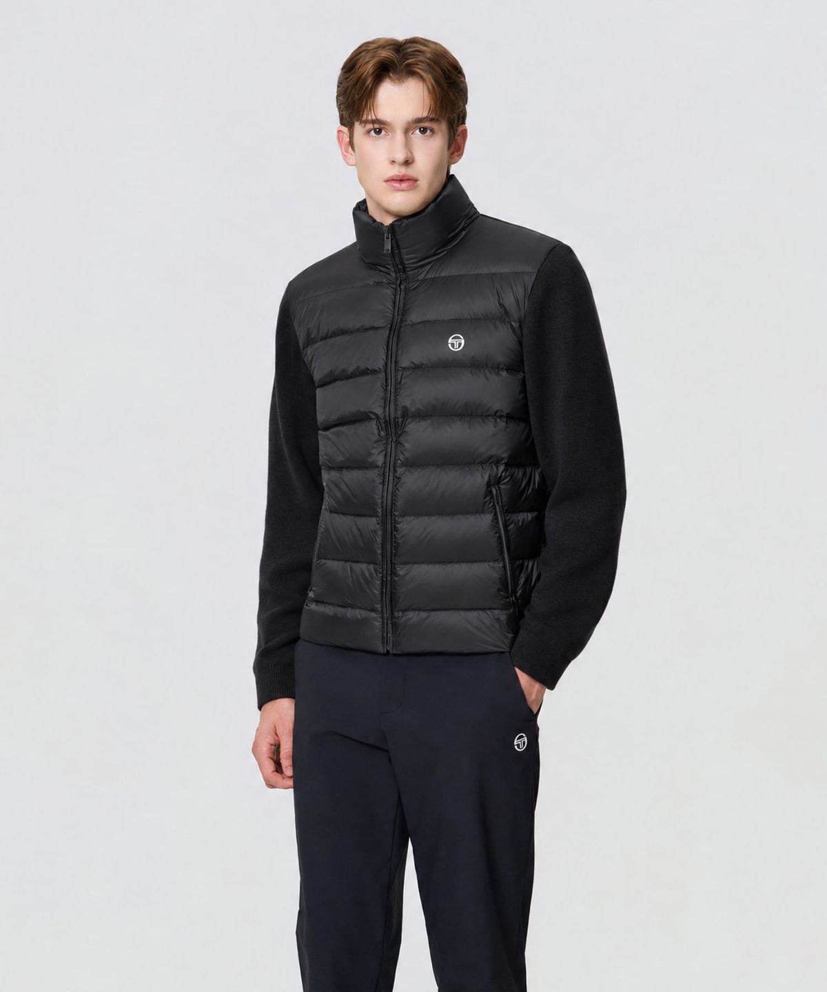 세르지오 타키니(SERGIO TACCHINI) M 스웨터 하이브리드 다운 (Black)
