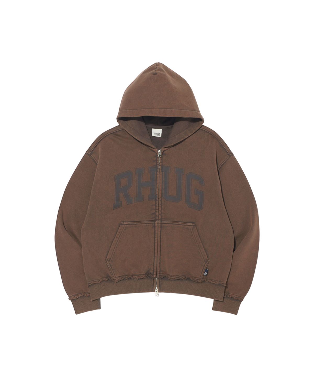 유니버스 가먼트(UNIVERSE GARMENT) 워시드 빈티지 후드 집업_BROWN