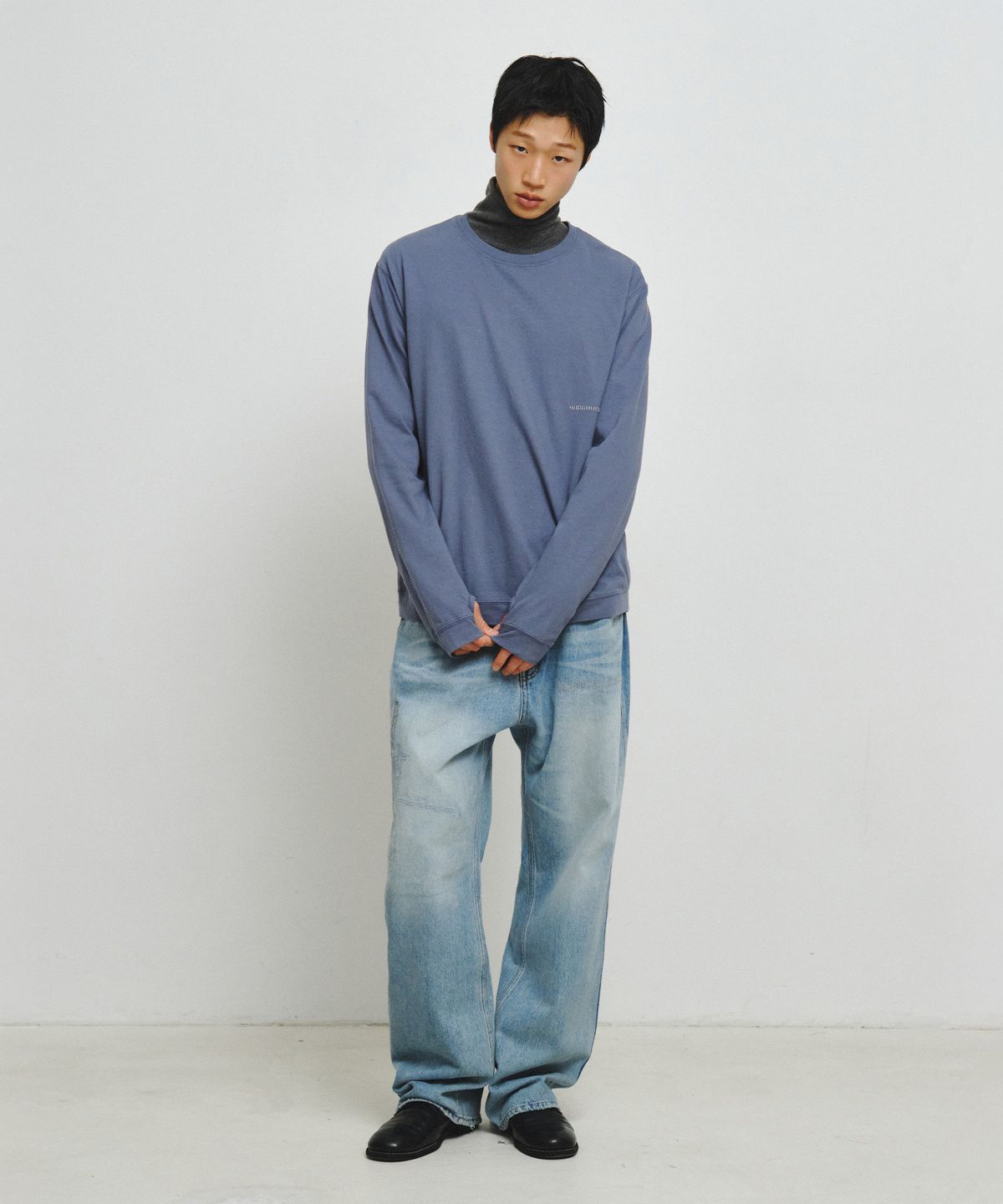 엔도어(ENDOOR) Finger Hole Stitch Long Sleeve (Steel Blue)