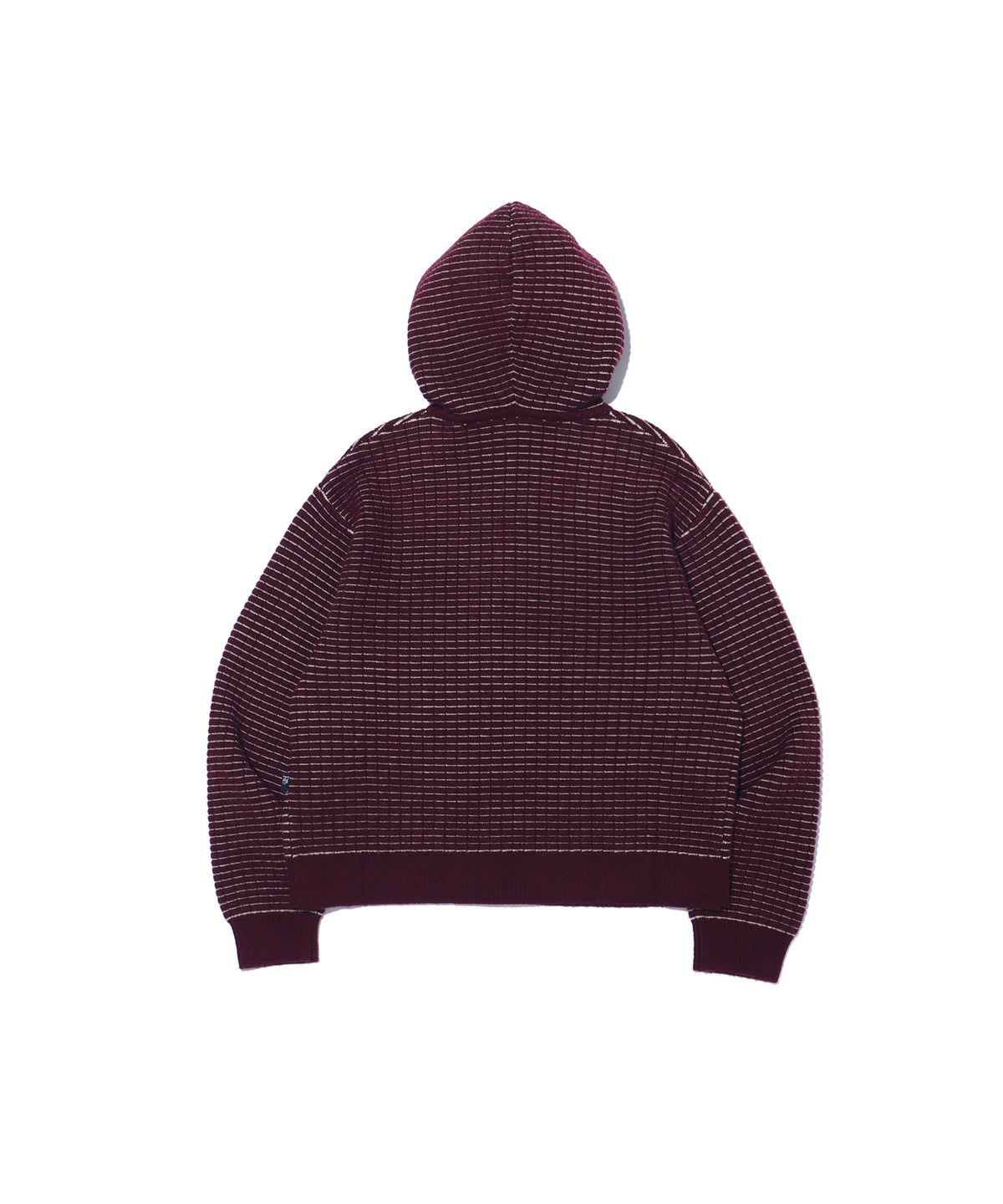 유니버스 가먼트(UNIVERSE GARMENT) 투웨이 후드 니트 집업_BURGUNDY