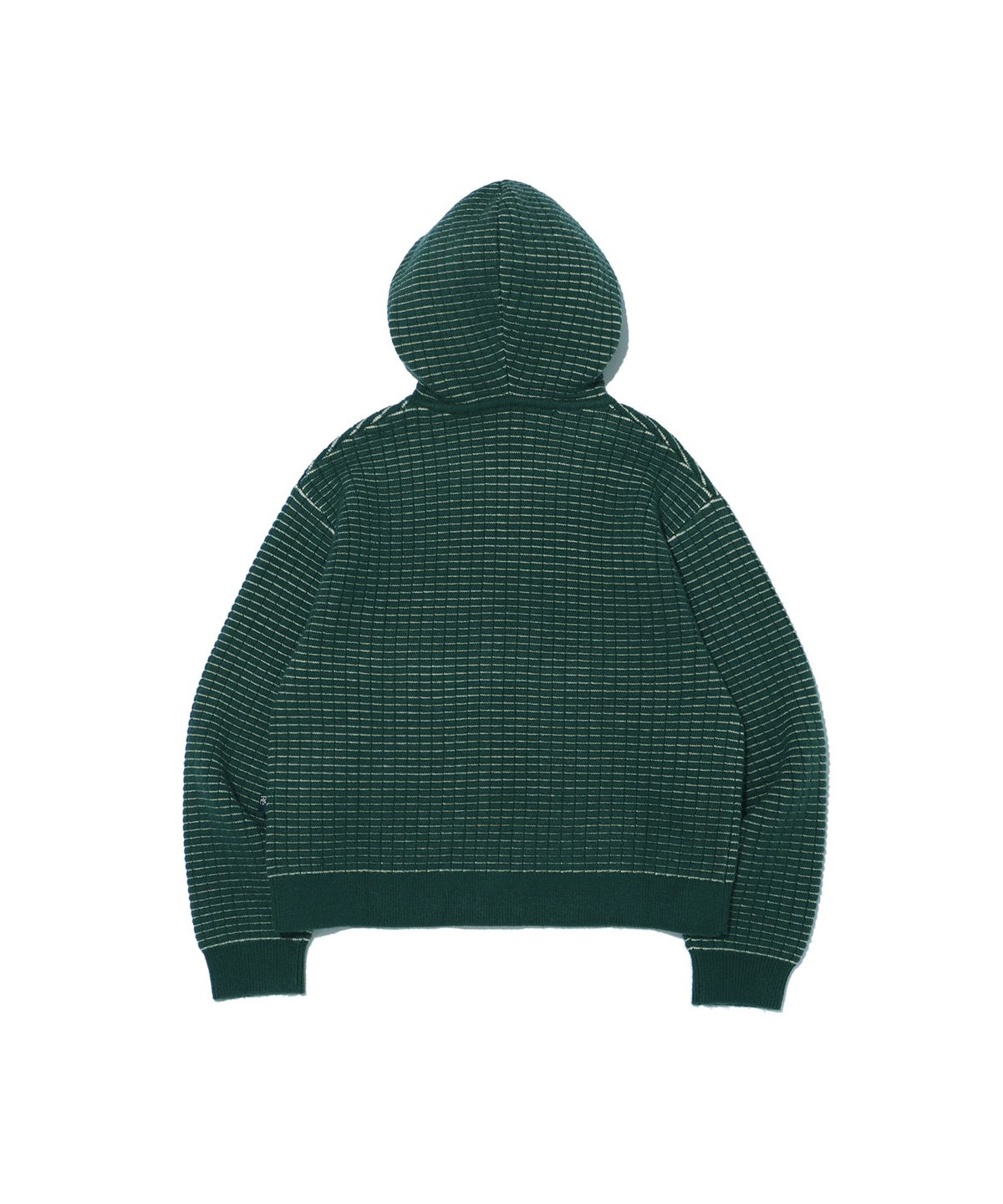 유니버스 가먼트(UNIVERSE GARMENT) 투웨이 후드 니트 집업_GREEN