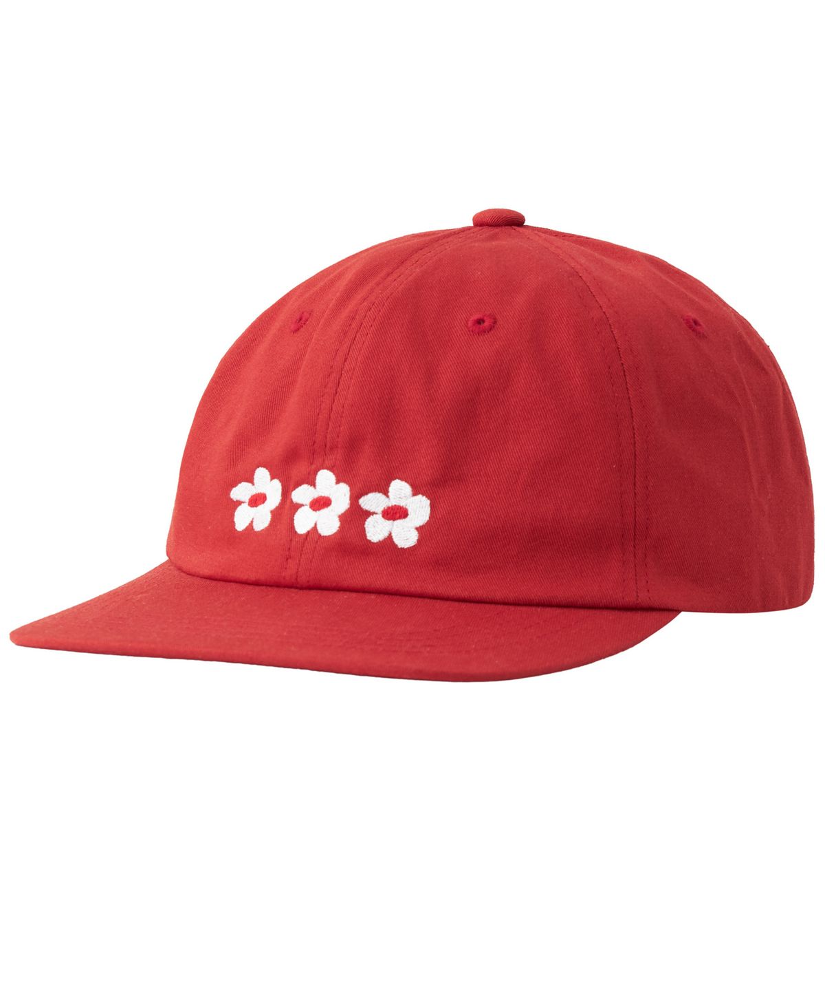 마린푸샤(MARINE PUSHYA) 3-Flower Flat Visor Cap / Signature red