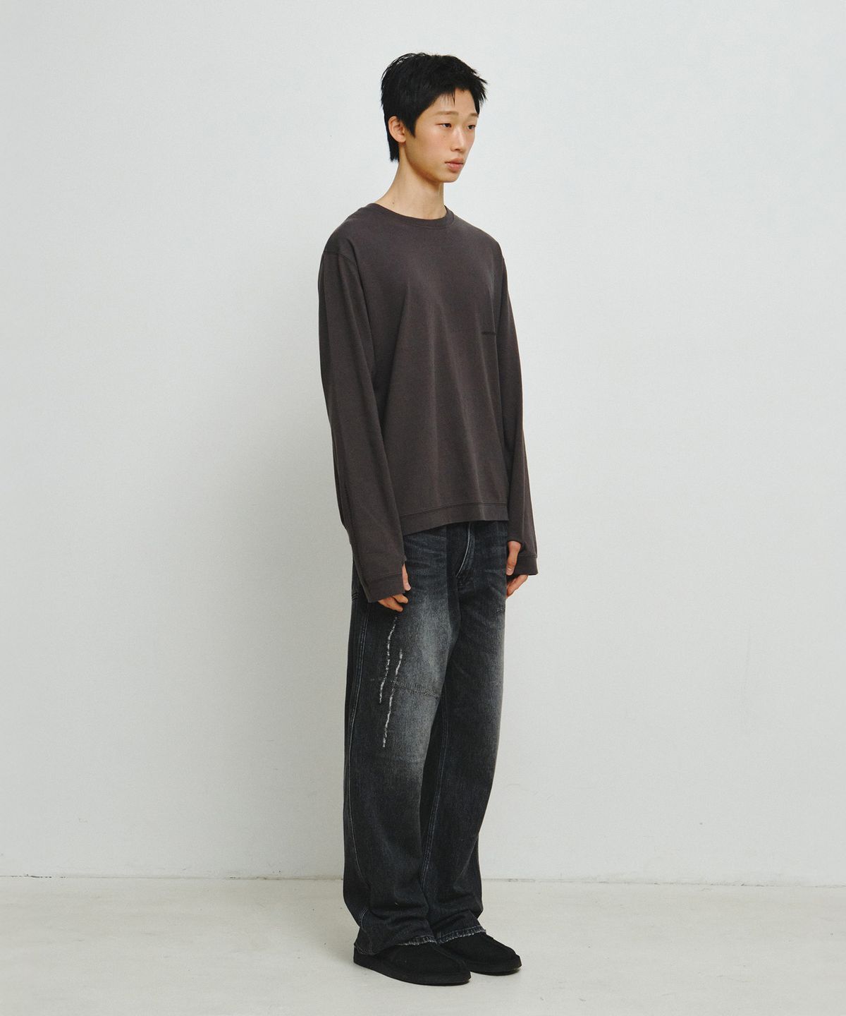 엔도어(ENDOOR) Finger Hole Stitch Long Sleeve (Dark Gray)