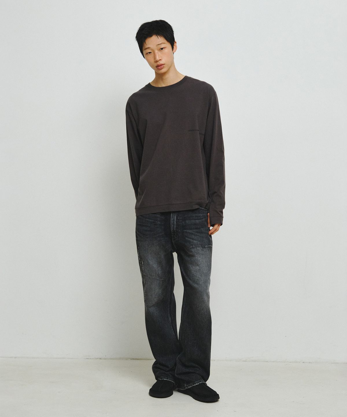 엔도어(ENDOOR) Finger Hole Stitch Long Sleeve (Dark Gray)