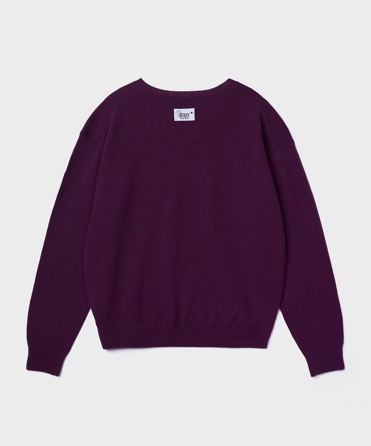 튜드먼트(TTUDEMENT) ESSENTIAL WOOL V-NECK KNIT_GRAPE