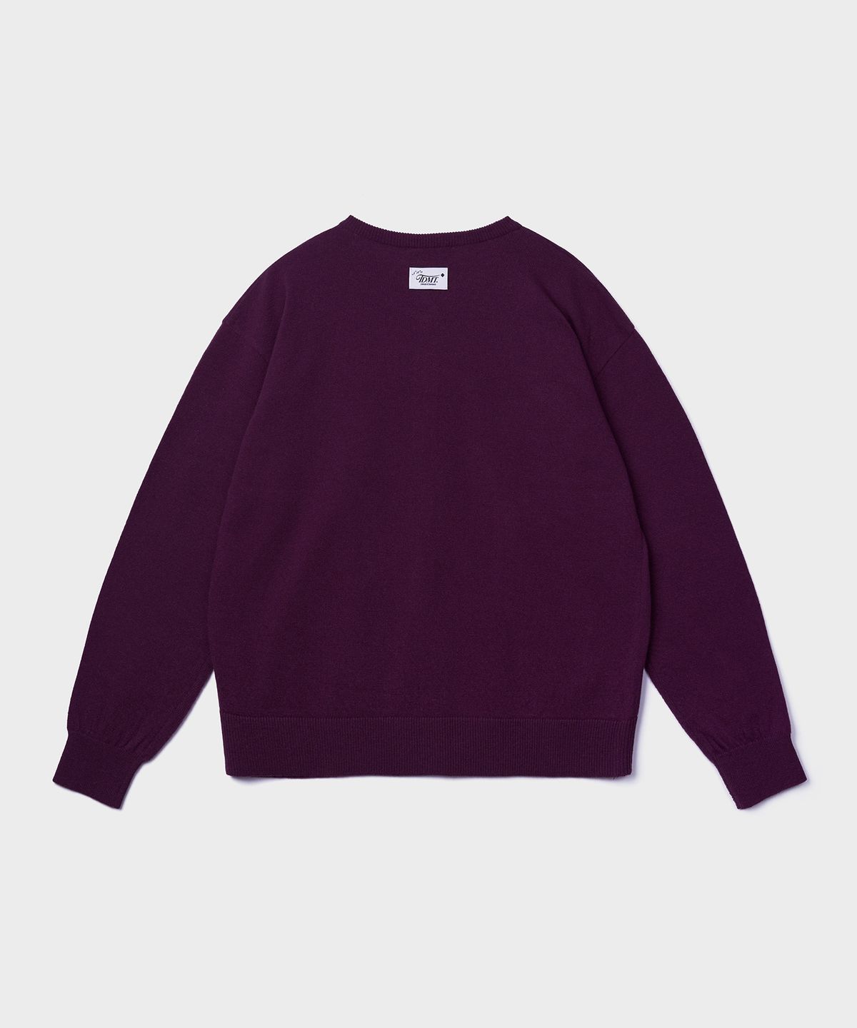 튜드먼트(TTUDEMENT) ESSENTIAL WOOL HENLEY NECK KNIT_GRAPE